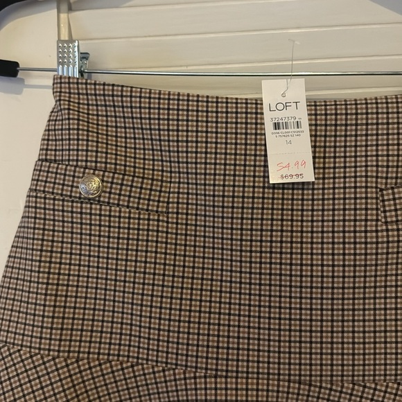 Brown Checkered Skirt - Picture 2 of 3
